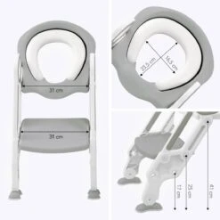 LifeGoods WC Verkleiner Met Trapje - Trainer Met Opstapje - 2 Tot 7 Jaar - Grijs/Wit -Babyproducten 1200x1200 757