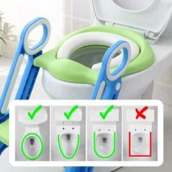 LifeGoods WC Verkleiner Met Trapje - Trainer Met Opstapje - 2 Tot 7 Jaar - Groen/Blauw -Babyproducten 1200x1200 760