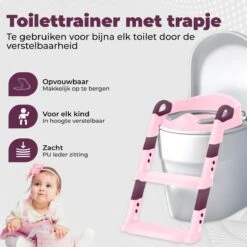 WC Verkleiner Met Trapje - Inclusief Handvaten - Opvouwbaar - 2 Tot 7 Jaar - Roze - Paars -Babyproducten 1200x1200 774