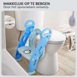 Buxibo Kinder WC Met Opstapje - WC Bril Kind - Kinderzitting WC - Toilet Verkleiner - Toilettrainer - Blauw -Babyproducten 1200x1200 782