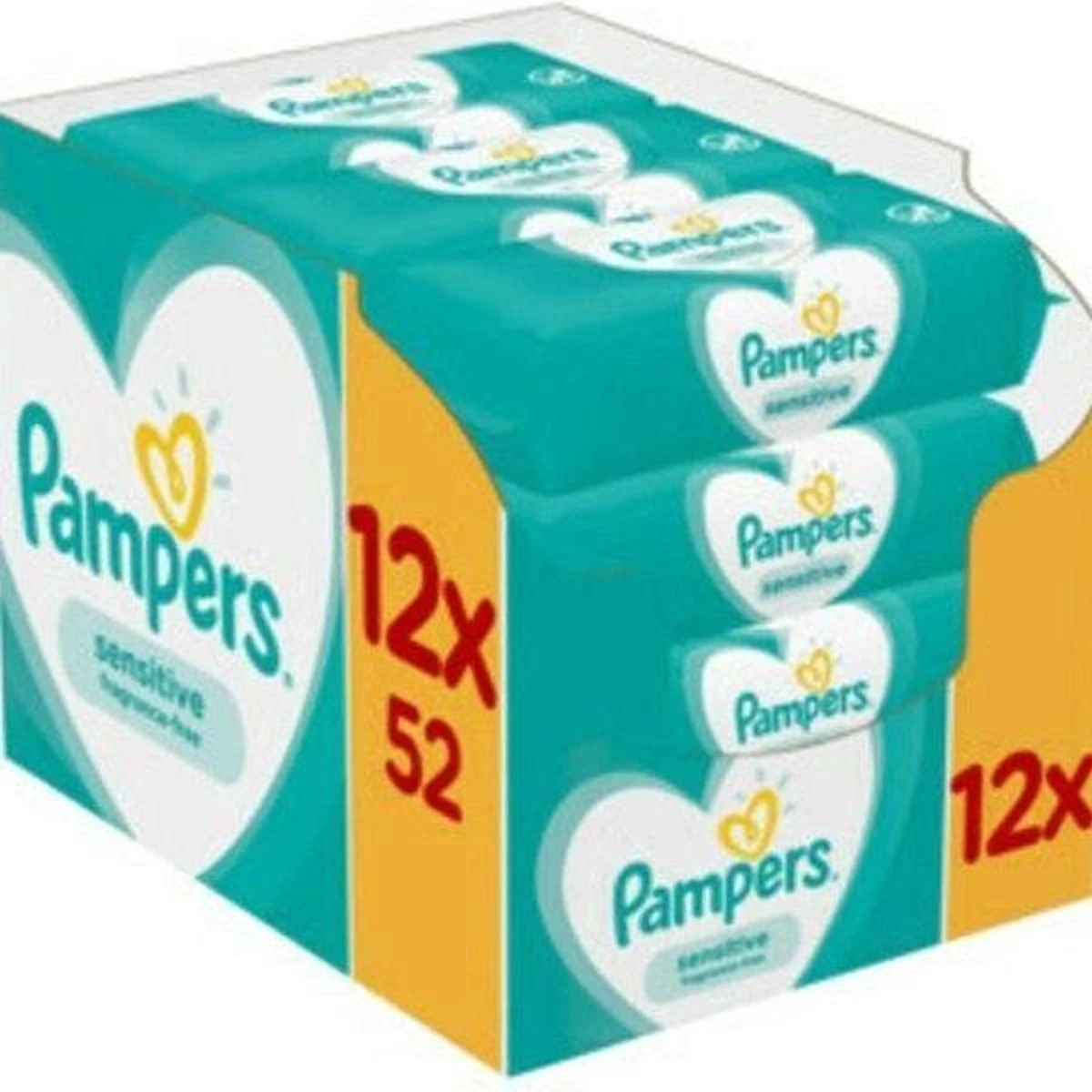 Pampers® Pampers Sensitive Billendoekje 12 X 52 Stuks Voordeelverpakking 1 Pampers® Pampers Sensitive Billendoekje 12 X 52 Stuks Voordeelverpakking