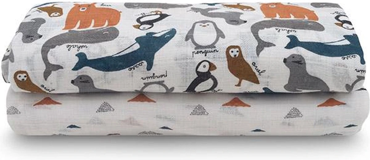 Jollein Hydrofiel Multidoek Meadow 115x115cm - Rosewood - 2 Stuks 15 Jollein Hydrofiel Multidoek Meadow 115x115cm - Rosewood - 2 Stuks - Afbeelding 15