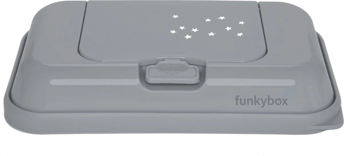 Funkybox - Billendoekjes Doosje - To Go - Grey - Little Stars 1 Funkybox - Billendoekjes Doosje - To Go - Grey - Little Stars