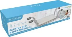 Vivamore Badzitje - Badstoeltje Tot Max. 150 KG - 74 X 23 X 18 CM - Badkruk - Anti-Slip Poten - Stevig Frame - Wit -Babyproducten 1200x611 2