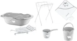 Badset + Standaard | Babyjem 6-delig Grijs IJsbeer Always With You