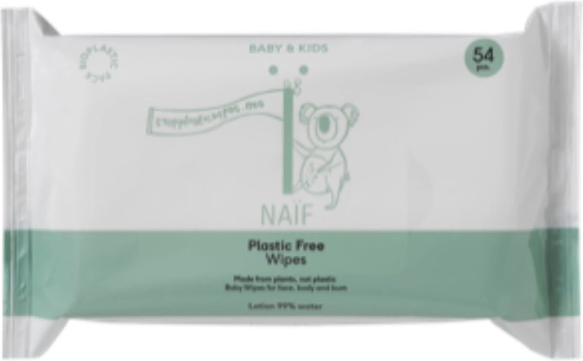 Naïf Natuurlijke Plastic Vrije Billendoekjes - 54 Stuks 7 Naïf Natuurlijke Plastic Vrije Billendoekjes - 54 Stuks - Afbeelding 7
