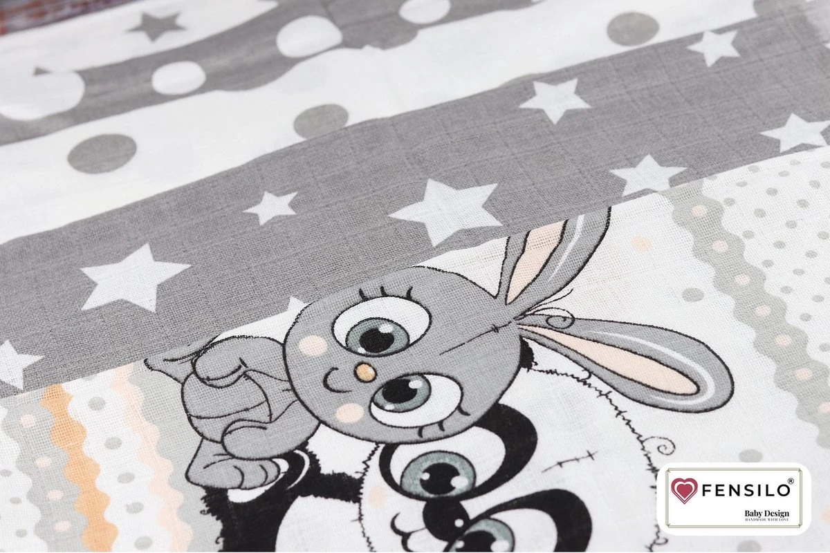 Hydrofiele Luiers - Hydrofiele Doeken - 70 X 80 Cm - 10 Pack – Grijs – Sterren - EU Gefabriceerd – FENSILO Hydrofiele Doeken 5 Hydrofiele Luiers - Hydrofiele Doeken - 70 X 80 Cm - 10 Pack – Grijs – Sterren - EU Gefabriceerd – FENSILO Hydrofiele Doeken - Afbeelding 5