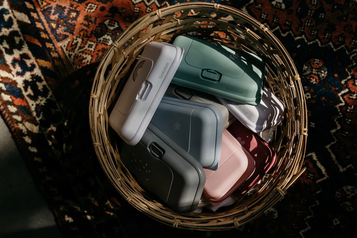 Funkybox - Billendoekjes Doosje - To Go - Grey - Little Stars 12 Funkybox - Billendoekjes Doosje - To Go - Grey - Little Stars - Afbeelding 12