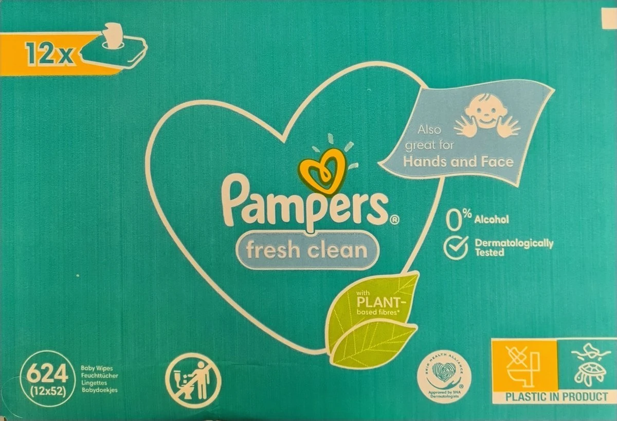 Pampers® Pampers Fresh Clean Billendoekjes - 624 Stuks 16 Pampers® Pampers Fresh Clean Billendoekjes - 624 Stuks - Afbeelding 16