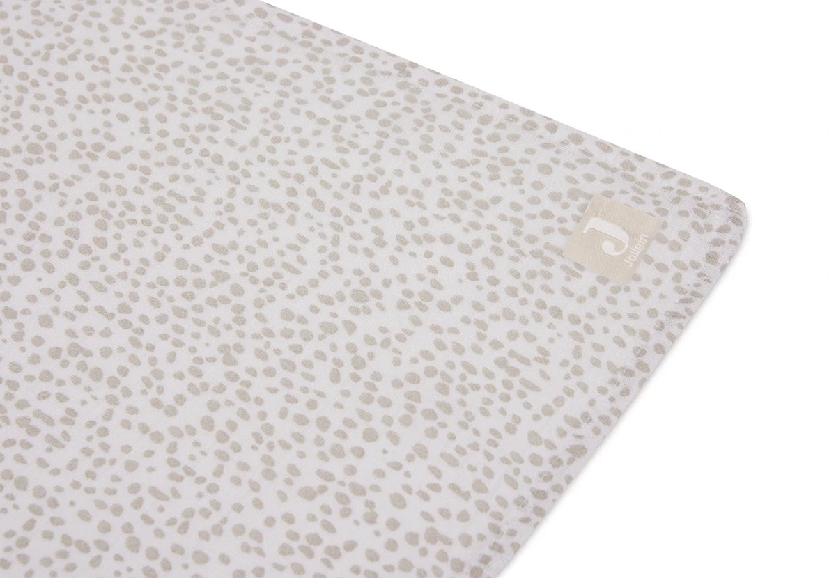 Jollein Hydrofiele Doek Large 115x115cm Dotted - Nougat - GOTS 3 Jollein Hydrofiele Doek Large 115x115cm Dotted - Nougat - GOTS - Afbeelding 3