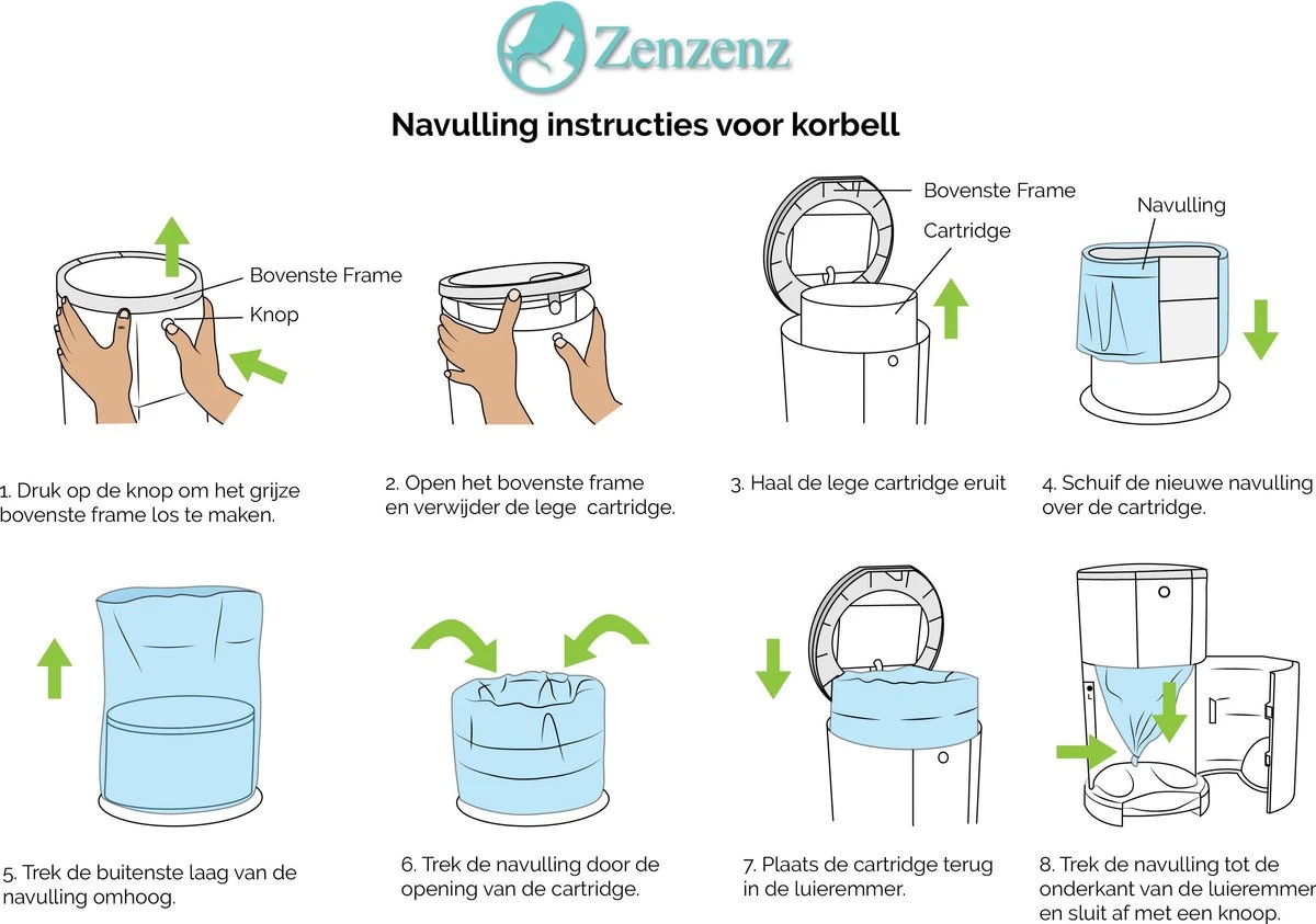 4 Stuks Luieremmer Navulling 16L Geschikt - Luieremmernavulling Voor 2000 Luiers - Luier Emmer Navulling - Diaper Refill 4 Pack - Geschikt Voor Korbell 2 4 Stuks Luieremmer Navulling 16L Geschikt - Luieremmernavulling Voor 2000 Luiers - Luier Emmer Navulling - Diaper Refill 4 Pack - Geschikt Voor Korbell - Afbeelding 2