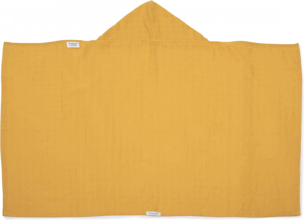 KipKep Blenker Hydrofiele Badcape - Maat 100x70cm - Little Bees Geel 2 KipKep Blenker Hydrofiele Badcape - Maat 100x70cm - Little Bees Geel - Afbeelding 2