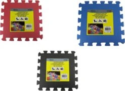 Benson 9 Stuks Zwarte Puzzel Vloertegels Foam 30 X 30 Cm - Puzzel Speelmat - Baby/peuter Speelgoed Matten