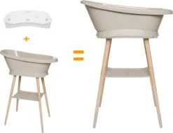 Bundel! Bad Sense Edition (Bad, Digitale Thermometer En Standaard) In De Kleur 'Taupe' Van Bébé-jou.