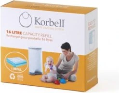 Korbell Luieremmer Navulling - 15L Zak - 3 Stuks -Babyproducten 1200x931