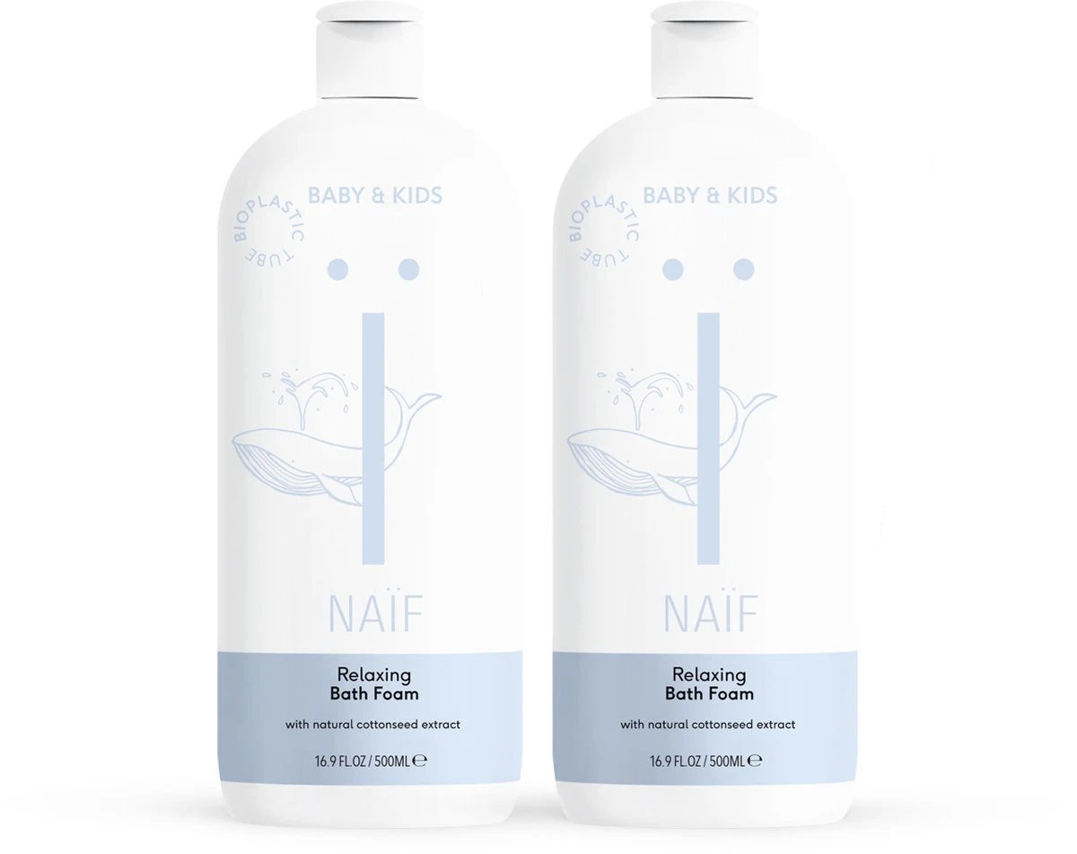 Naïf Badschuim Voordeelverpakking - Baby En Kids - 2 X 500ml - Met Natuurlijke Ingrediënten 1 Naïf Badschuim Voordeelverpakking - Baby En Kids - 2 X 500ml - Met Natuurlijke Ingrediënten