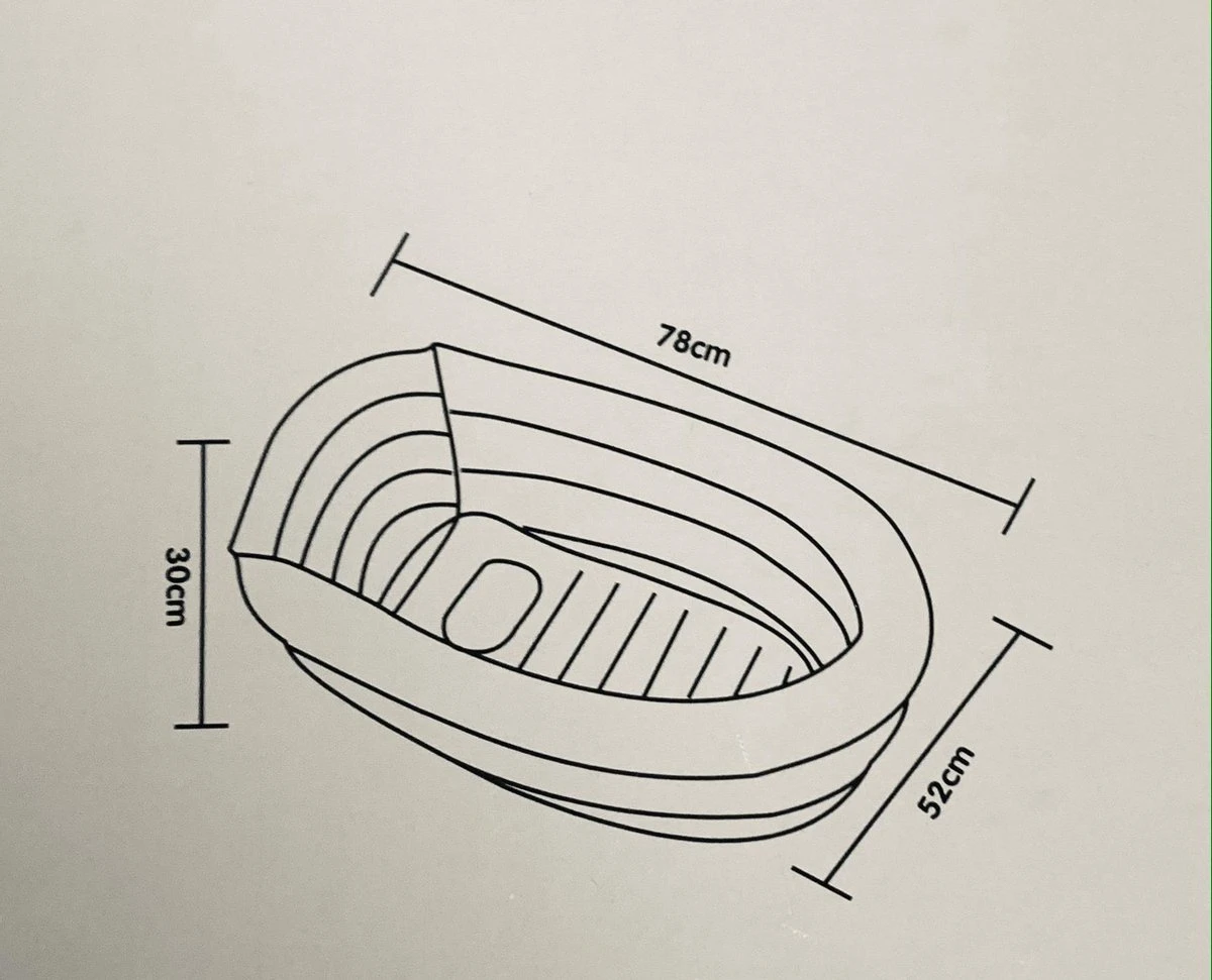 Bambino© Opblaasbaar Babybad - Donkergrijs - 78 X 52 X 30 Cm | Ideaal Voor Op Reis | 0-12 Maanden 3 Bambino© Opblaasbaar Babybad - Donkergrijs - 78 X 52 X 30 Cm | Ideaal Voor Op Reis | 0-12 Maanden - Afbeelding 3