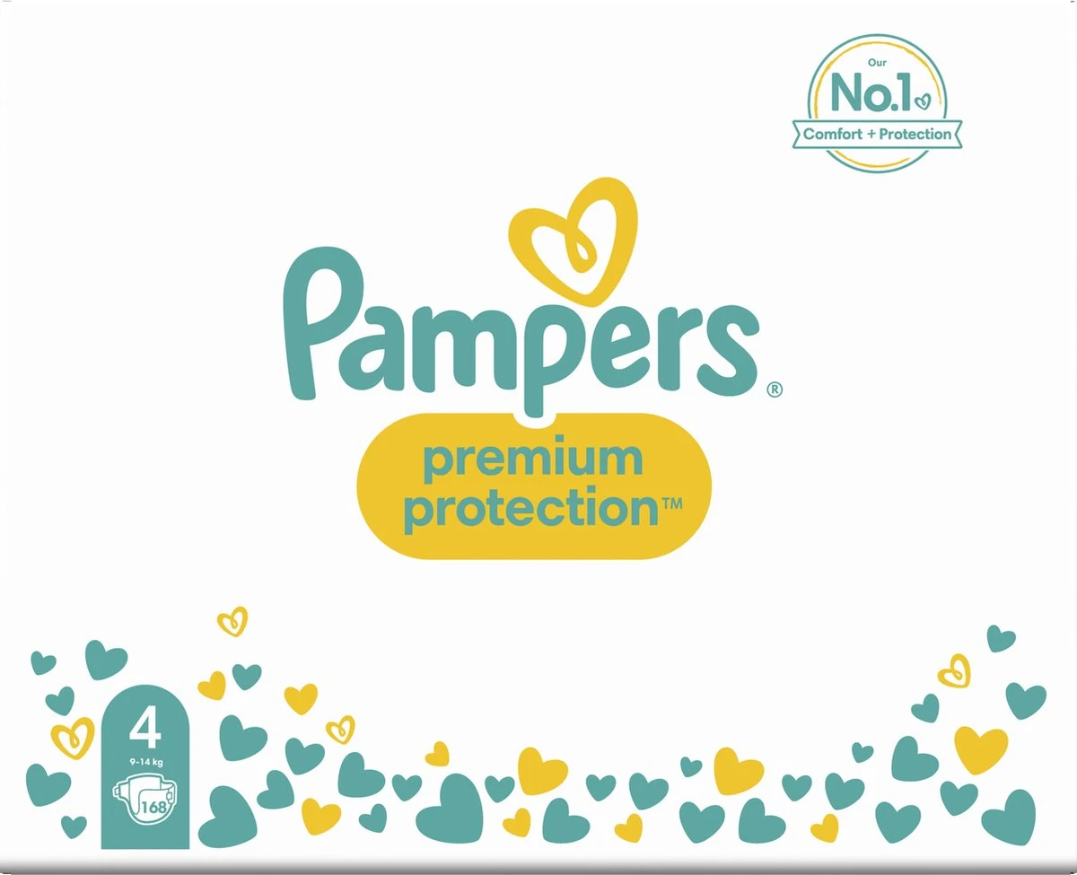 Pampers® Pampers Premium Protection Luiers - Maat 4 (9-14 Kg) - 168 Stuks - Multi-Pack 13 Pampers® Pampers Premium Protection Luiers - Maat 4 (9-14 Kg) - 168 Stuks - Multi-Pack - Afbeelding 13