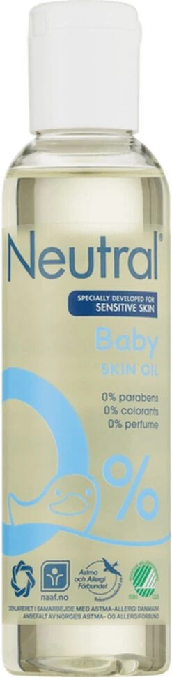 Neutral Baby Parfumvrij Huidolie Voor De Gevoelige Babyhuid 150 Ml -Babyproducten 306x1200