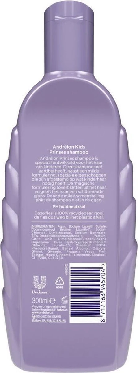 Andrélon Kids - Intense Prinses Shampoo - 300ml 6 Andrélon Kids - Intense Prinses Shampoo - 300ml - Afbeelding 6