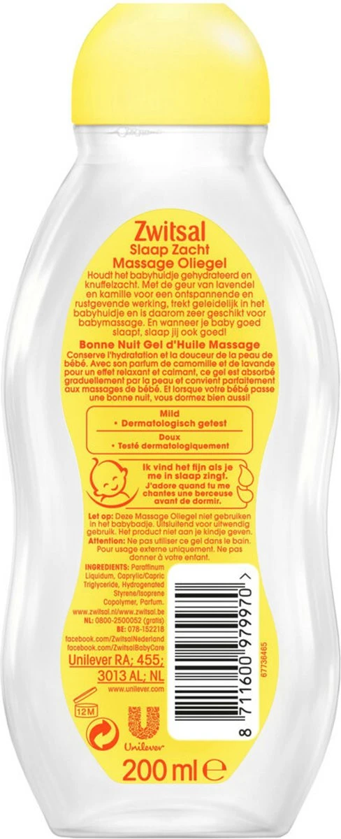 Zwitsal Massage Olie Lavendel 200ML 4 Zwitsal Massage Olie Lavendel 200ML - Afbeelding 4