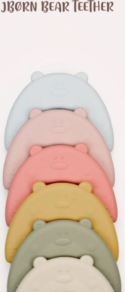 J.Børn Silicone Bijtring Beer - Sage - Bijtspeelgoed - Baby -Babyproducten 514x1200 2