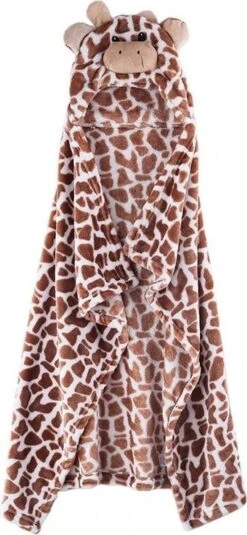 Merkloos Baby Badjas / Handdoek - Giraffe - Kraamcadeau - Teddystof -Babyproducten 554x1200 1