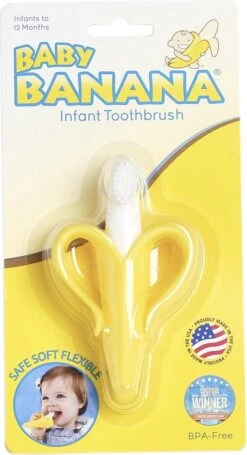 Baby Banaan Tandenborstel/bijtspeeltje – Geel - Baby Tandenborstel - Bij Doorkomende Tandjes - Tandvlees Massage - Babytandenborstel - Peuter Tandenborstel -Babyproducten 651x1200 2