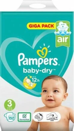 Pampers® Pampers Baby Dry Luiers Maat 3 (6-10 Kg) 152 Stuks