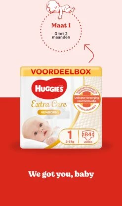 Huggies Luiers - Maat 1 (2 Tot 5 Kg) - 84 Stuks - Newborn - Voordeelverpakking 21 Huggies Luiers - Maat 1 (2 Tot 5 Kg) - 84 Stuks - Newborn - Voordeelverpakking -Babyproducten 711x1200