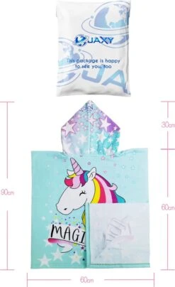 JAXY Badcape Baby - Badcape - Baby Badjas - Omslagdoek - Omslagdoek - Baby Handdoek Met Capuchon - Strandhanddoek - Badponcho - Poncho Handdoek - Microfiber - 60x90cm - Unicorn 5 JAXY Badcape Baby - Badcape - Baby Badjas - Omslagdoek - Omslagdoek - Baby Handdoek Met Capuchon - Strandhanddoek - Badponcho - Poncho Handdoek - Microfiber - 60x90cm - Unicorn -Babyproducten 734x1200 1