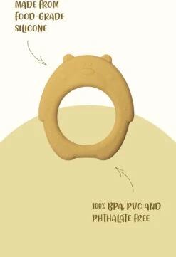 J.Børn Silicone Bijtring Beer - Sage - Bijtspeelgoed - Baby -Babyproducten 821x1200 2