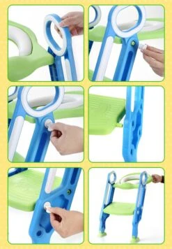 Toiletbril Met Trapje Voor Kinderen | Kinder Toiletzitje Toiletstoel Met Trap | Opvouwbare WC-bril Verkleiner Toiletverkleiner | LB-A20 Blauwpaars -Babyproducten 833x1200 1