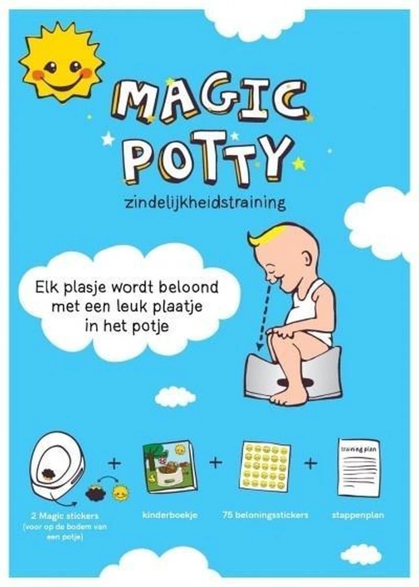 Magic Potty™ Zindelijkheidstraining Kind - Set-4: Boekje, Magic Stickers, Beloningsstickers, Stappenplan 3 Magic Potty™ Zindelijkheidstraining Kind - Set-4: Boekje, Magic Stickers, Beloningsstickers, Stappenplan - Afbeelding 3