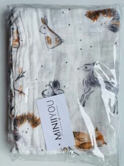 Hydrofiele Doek XL - 120x120 Cm - Inbakerdoek - Forest Animals - Swaddle Doek Groot - Hydrofiele Luier -Babyproducten 900x1200 4