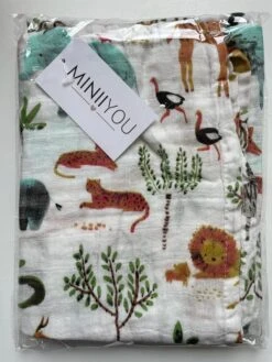 Hydrofiele Doek XL - Baby Inbakerdoek - 120x120 Cm - Safari Dieren 10 Hydrofiele Doek XL - Baby Inbakerdoek - 120x120 Cm - Safari Dieren -Babyproducten 900x1200 9