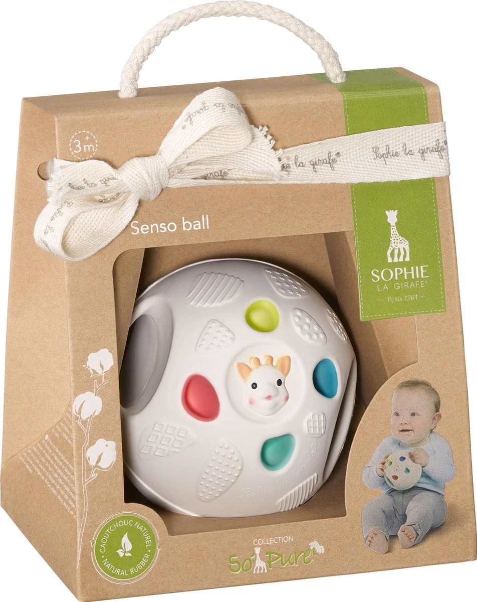 Sophie De Giraf - So Pure - Speelbal - Senso Ball - 100% Natuurlijk Rubber 1 Sophie De Giraf - So Pure - Speelbal - Senso Ball - 100% Natuurlijk Rubber