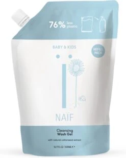 Naïf Reinigende Wasgel - Navulverpakking - Baby En Kids - 500ml - Met Natuurlijke Ingrediënten -Babyproducten 958x1200 1