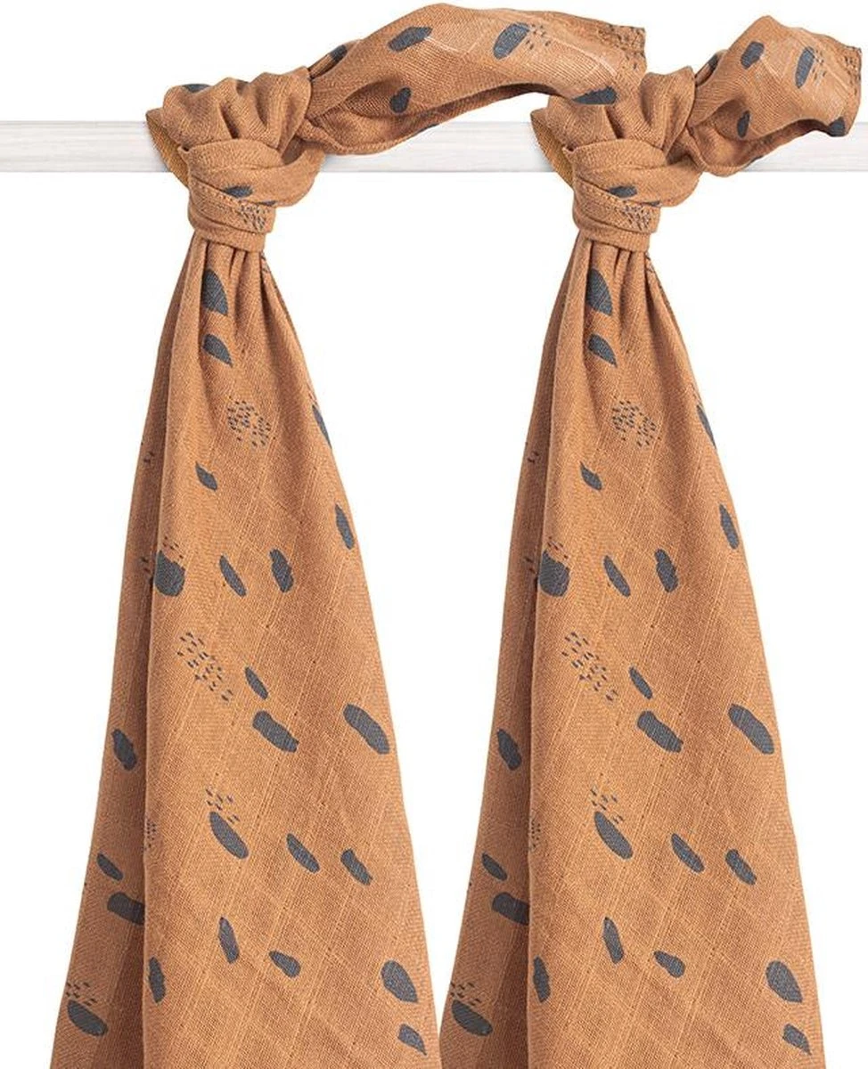 Jollein Hydrofiel Multidoek Meadow 115x115cm - Rosewood - 2 Stuks 8 Jollein Hydrofiel Multidoek Meadow 115x115cm - Rosewood - 2 Stuks - Afbeelding 8